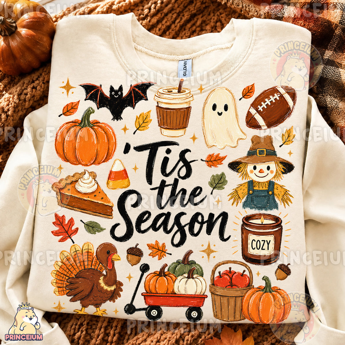 Fall Autumn PNG Bundle Pumpkins Bows & Western Seasonal Designs