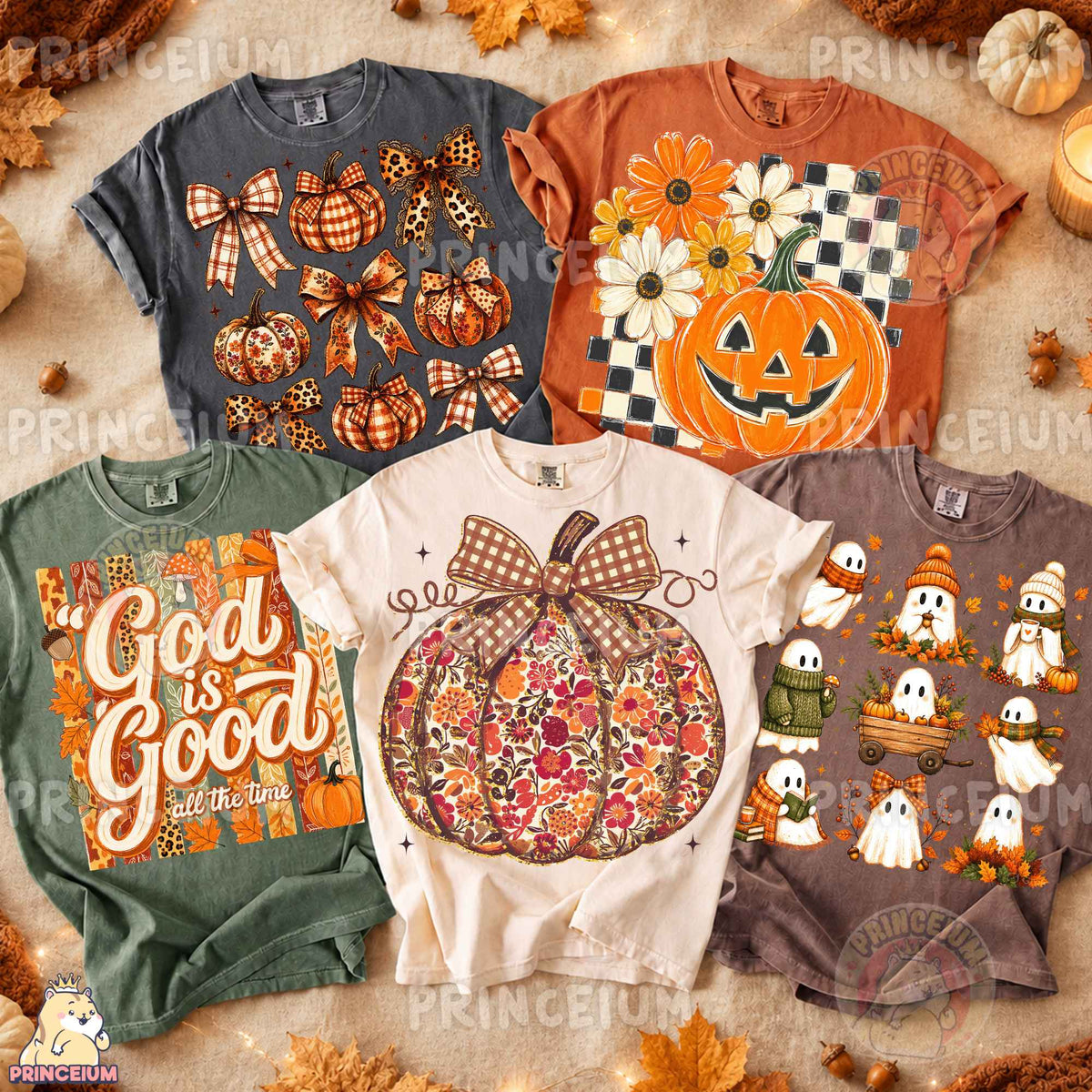 Fall Autumn PNG Bundle Pumpkins Bows & Western Seasonal Designs