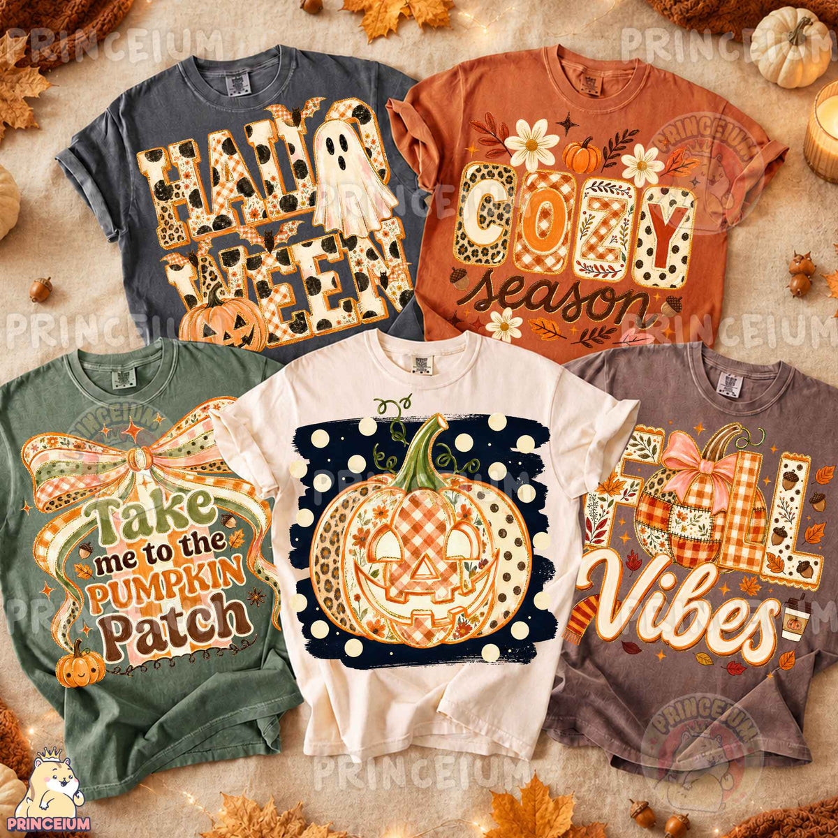 Fall Autumn PNG Bundle Pumpkins Bows & Western Seasonal Designs