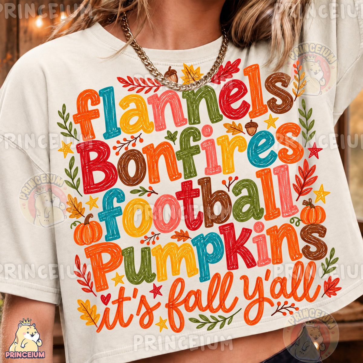 It’s Fall Y’all PNG Colorful Crayon Autumn Lettering Design