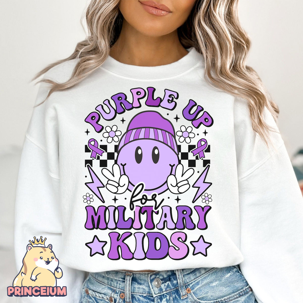 Purple Up for Military Kids Bundle Png, Month of the Miliary Child Png, Military Kids, Military Child Awareness