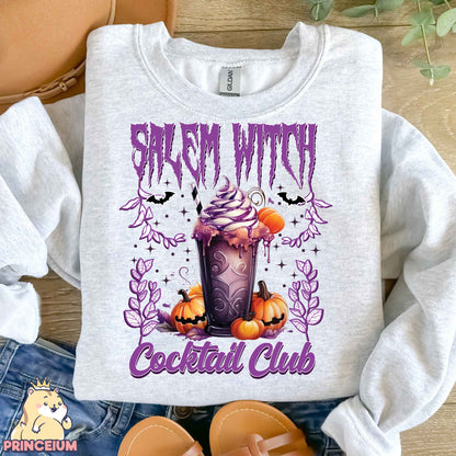 Salem Witch Cocktail Club Png, Retro Halloween Png, Spooky Season, Halloween Pumpkin Png, Fall Png, Sublimation Designs Digital Downloads