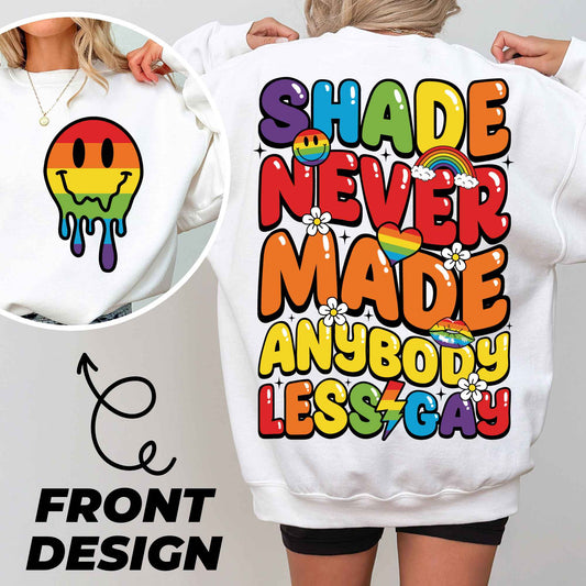 Shade Never Made Anybody Less Gay Png, Pride Ally, Gay Festival Outfit Png, Gay Pride Svg, Equality Svg, Human Rights, Sublimation Design