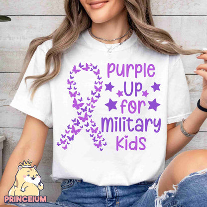 Purple Up for Military Kids Png, Month of the Miliary Child Png, Military Kids, Military Child Awareness