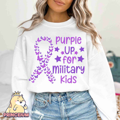 Purple Up for Military Kids Png, Month of the Miliary Child Png, Military Kids, Military Child Awareness
