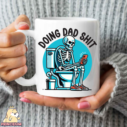 Doing Dad Shit Png, Trendy Father Day T-Shirt, Skeleton Toilet, Trendy Father’s Day T-Shirt Retro Png Design for men, Sublimation Designs