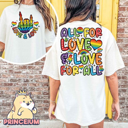 All for Love & Love for all Png, Gay Pride Png, LGBTQ Png, Pride Month Png, Designs Gay Pride Png, Gay Pride Svg, Sublimation Designs