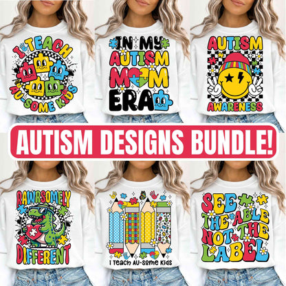 6+ Autism Awareness Bundle, Autism T-Shirt, Autism Quotes Png