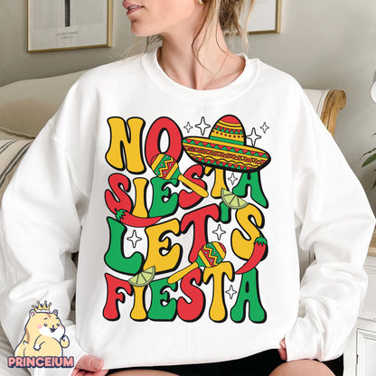 No Siesta Let’s Fiesta Png, Mexican Png, Latina Png, Cinco De Mayo Png, Sublimation Digital Download
