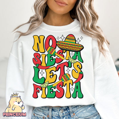 No Siesta Let’s Fiesta Png, Mexican Png, Latina Png, Cinco De Mayo Png, Sublimation Digital Download