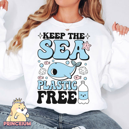 Keep the Sea Plastic Free Png, Earth Day Png, Earth Sublimation, Save Planet Png, Climate Change Png