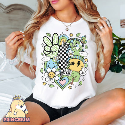 Retro Earth Day Png, Earth Day Png, Earth Sublimation, Save Planet Png, Climate Change Png
