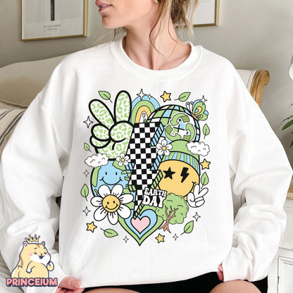 Retro Earth Day Png, Earth Day Png, Earth Sublimation, Save Planet Png, Climate Change Png