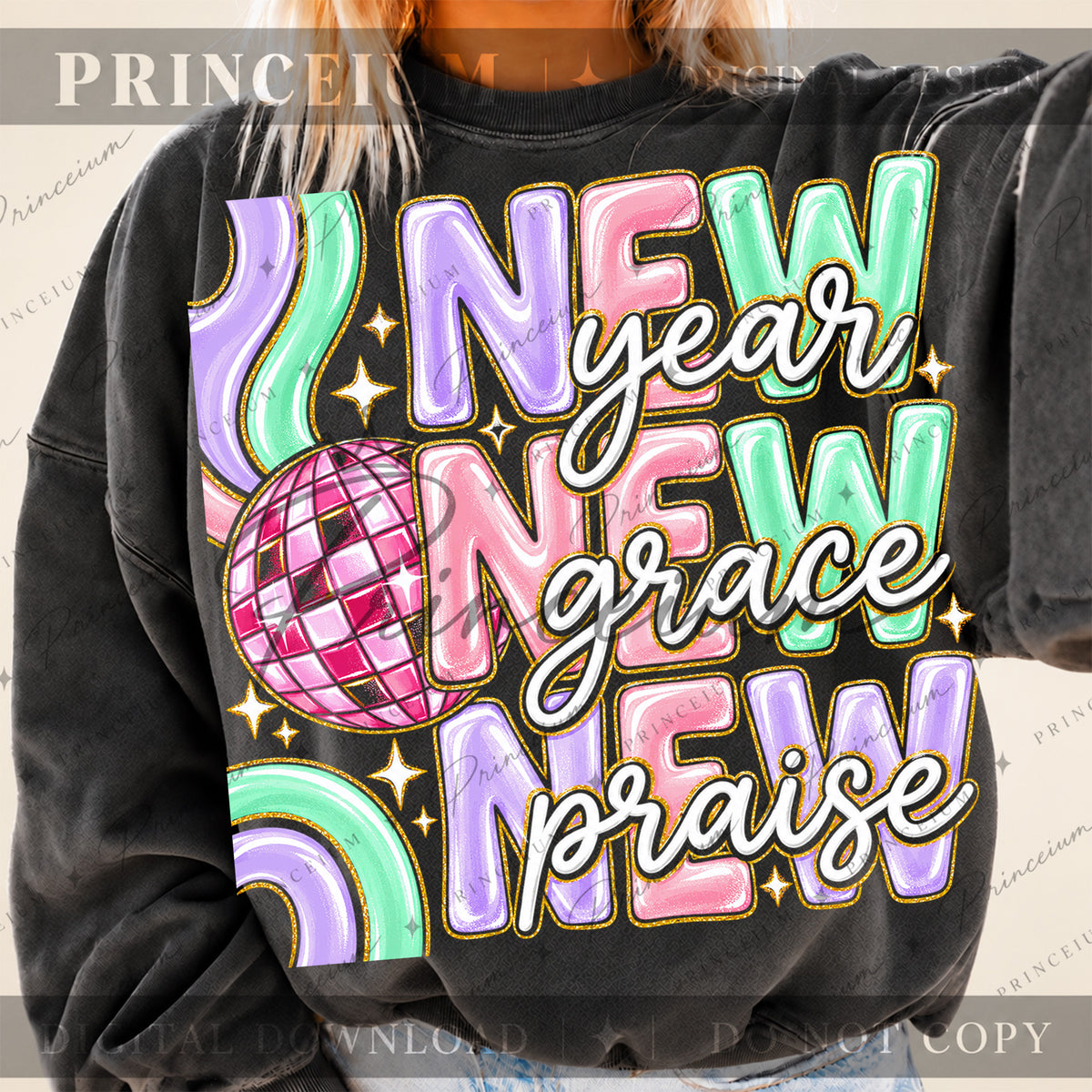 New Year 2027 Bundle Festive Disco Ball & Bow Designs