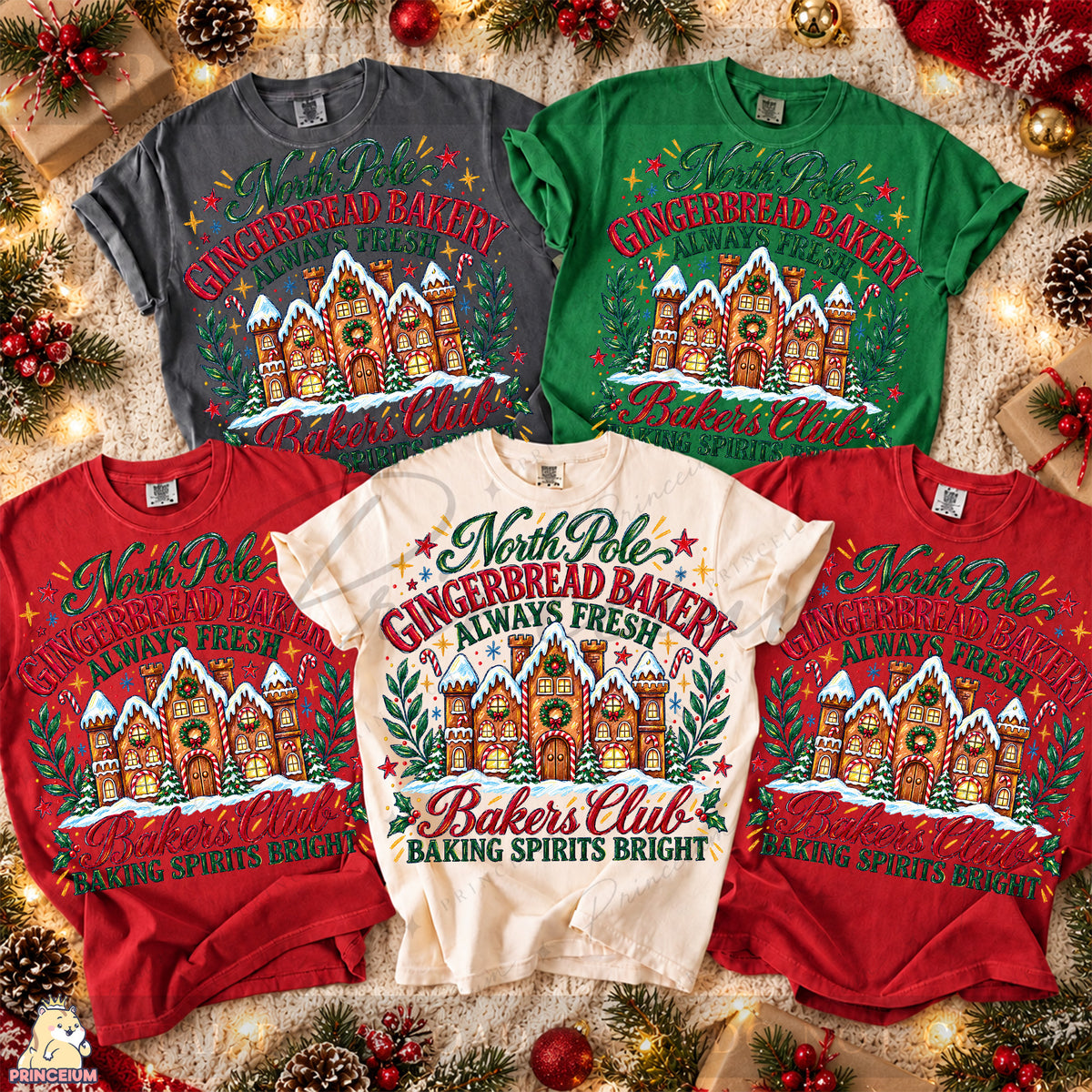 North Pole Gingerbread Bakery Christmas PNG Bakers Club Holiday Design