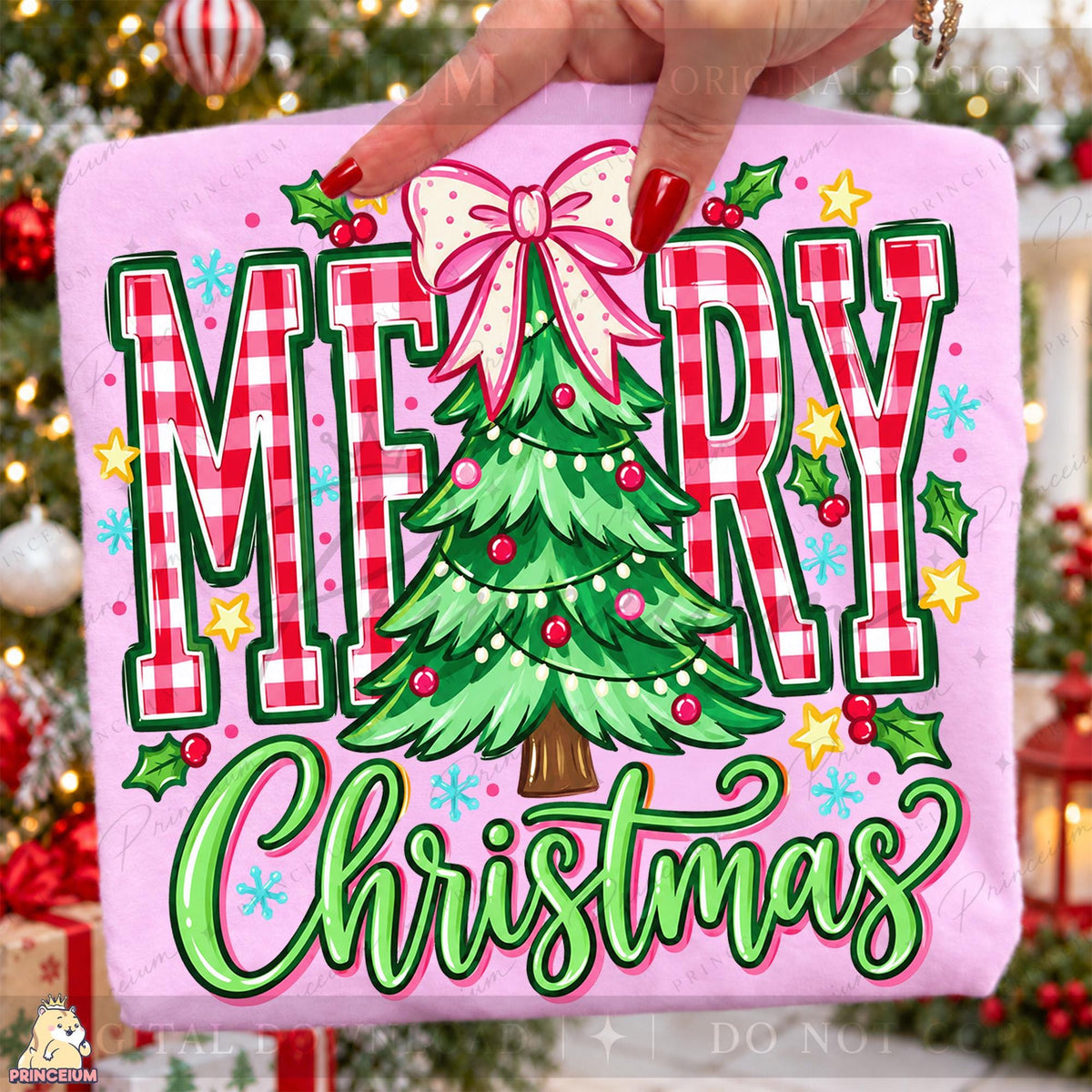 30+ Preppy Christmas PNG Bundle Santa Gingerbread & Bows Festive Holiday Designs