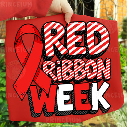 Red Ribbon Week Bundle Png, In October We Wear, Red Ribbon Week Png, Drug-Free, Anti-Drug Svg, Red ribbon Week, Sublimation Designs, Digital