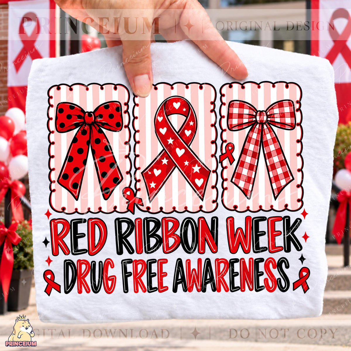 30+ Red Ribbon Week PNG Bundle Drug Free Halloween Designs