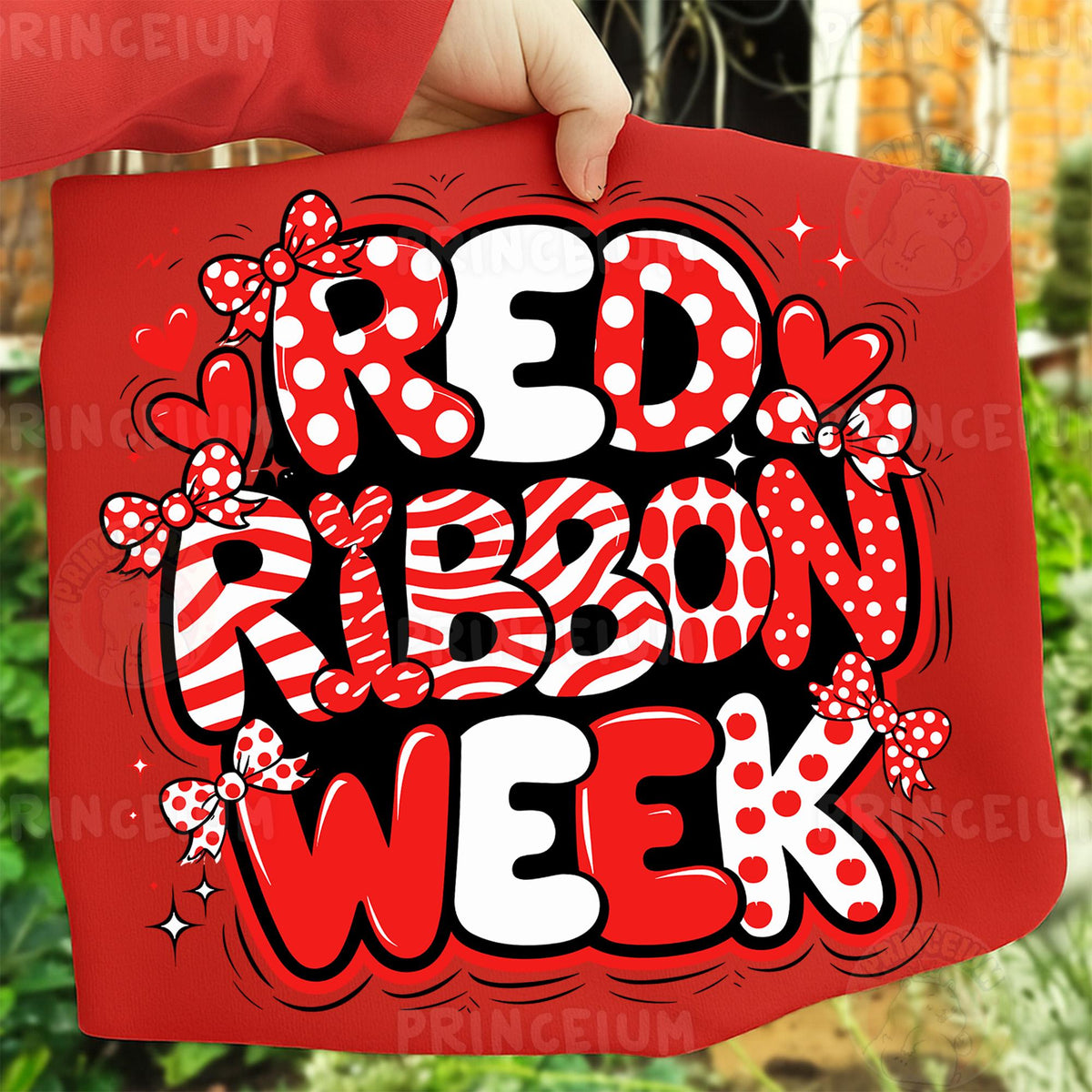 Red Ribbon Week Bundle Png, In October We Wear, Red Ribbon Week Png, Drug-Free, Anti-Drug Svg, Red ribbon Week, Sublimation Designs, Digital