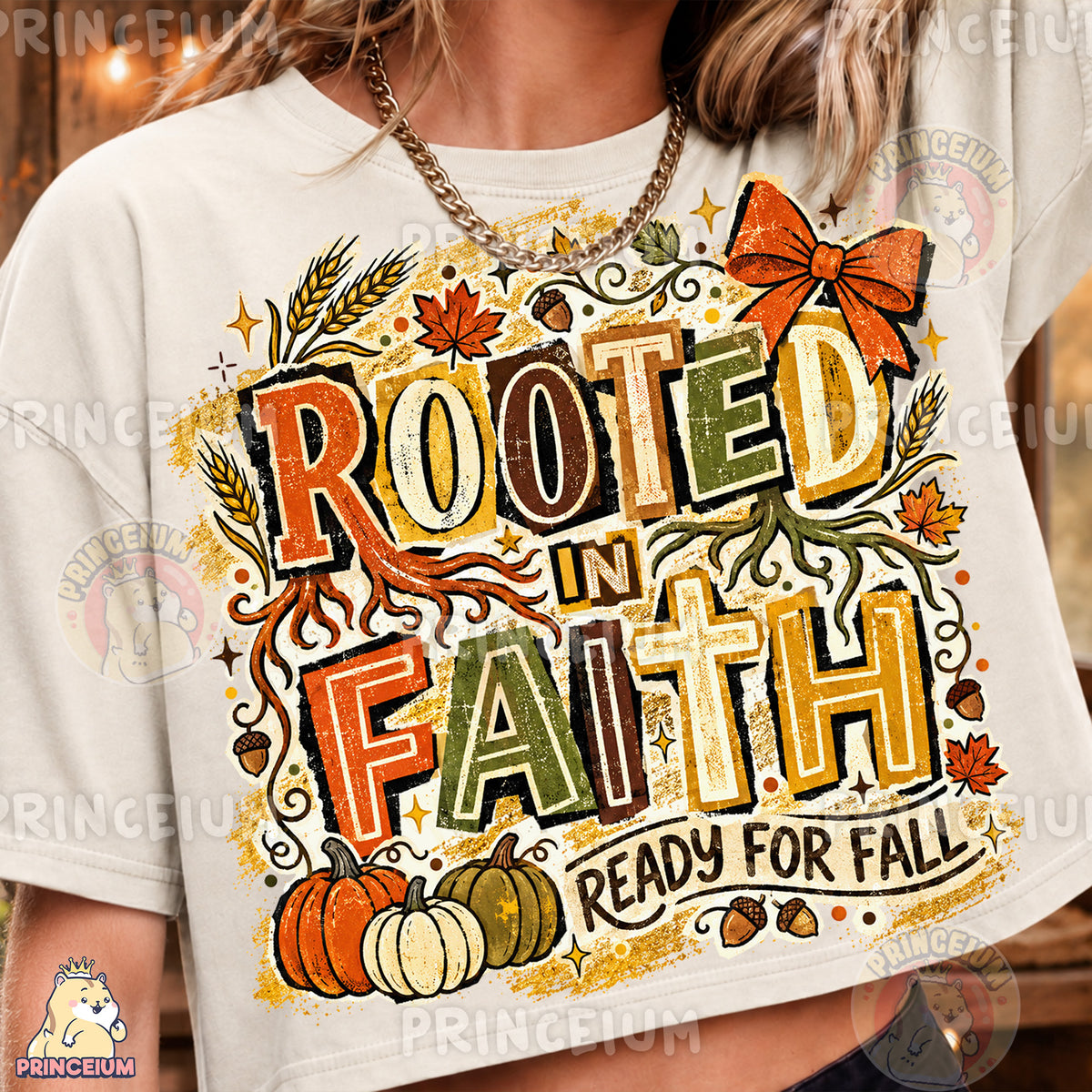Rooted in Faith Ready for Fall PNG Vintage Christian Autumn Design