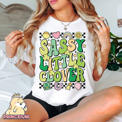 Sassy Little Clover Png, St Patricks Day Png, St Patricks Day Png, Kids Sublimation png, Clover Png, Girl Png Digital Download Files