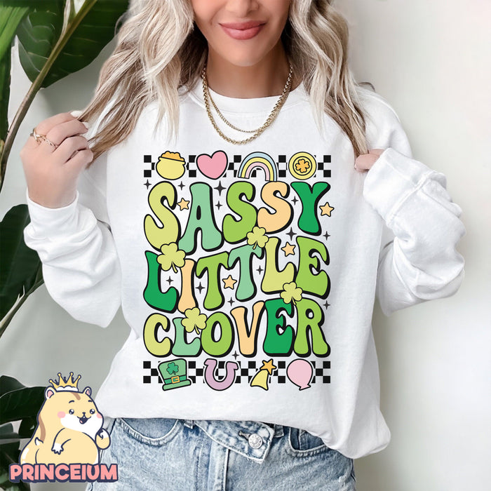 Sassy Little Clover Png, St Patricks Day Png, St Patricks Day Png, Kids Sublimation png, Clover Png, Girl Png Digital Download Files