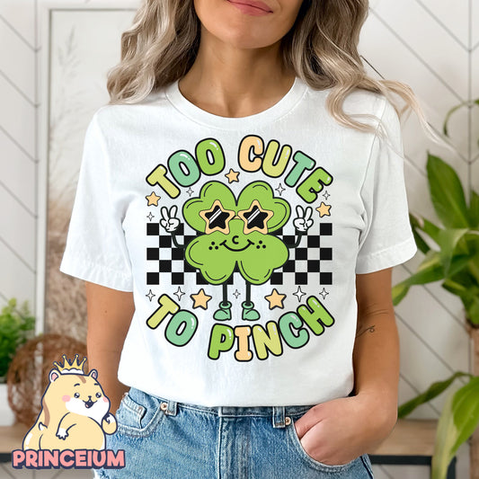 Too Cute To Pinch Png, Boys St Patrick Day Png, Shamrock Png, Retro Clover Png, Happy St Patrick Day, Irish Day, Digital Download Files