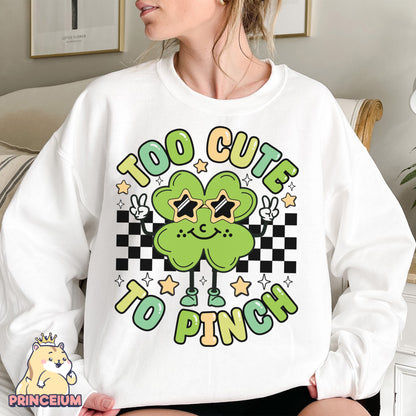 Too Cute To Pinch Png, Boys St Patrick Day Png, Shamrock Png, Retro Clover Png, Happy St Patrick Day, Irish Day, Digital Download Files