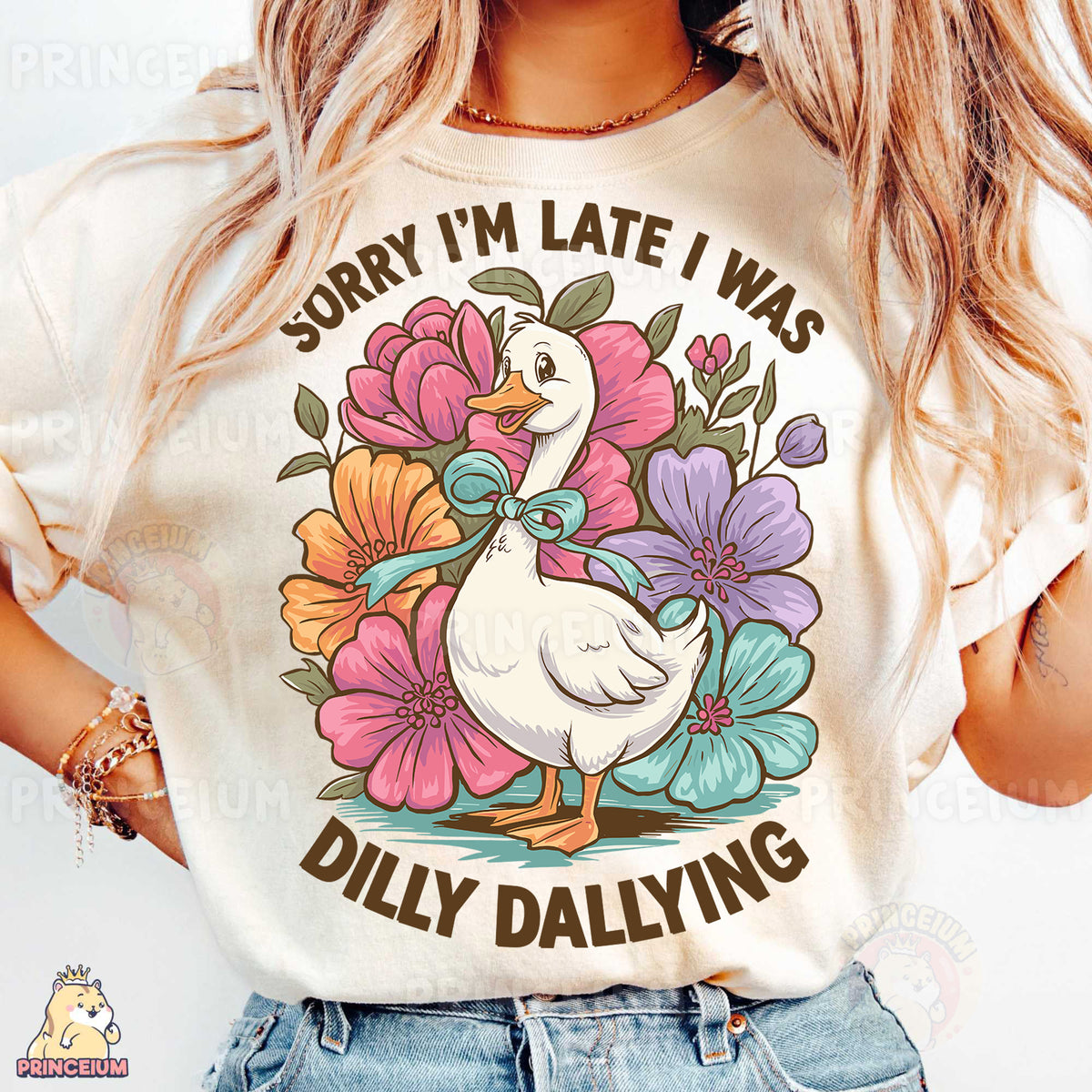 a woman wearing a t - shirt that says sorry i'm late i was