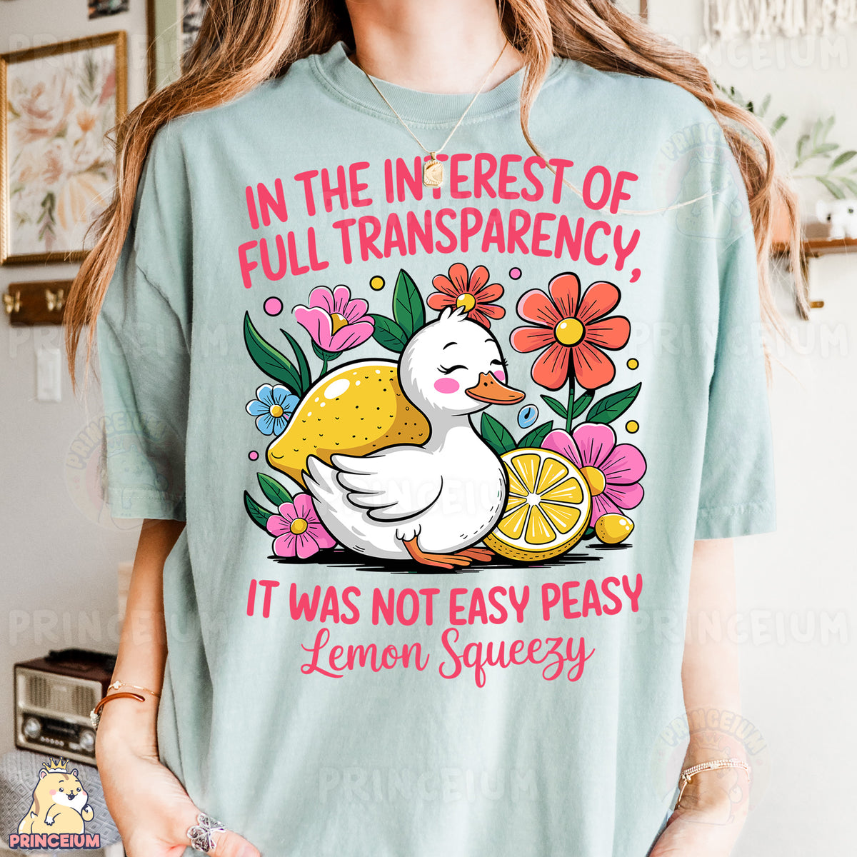 a woman wearing a t - shirt that says in the in the interest of full