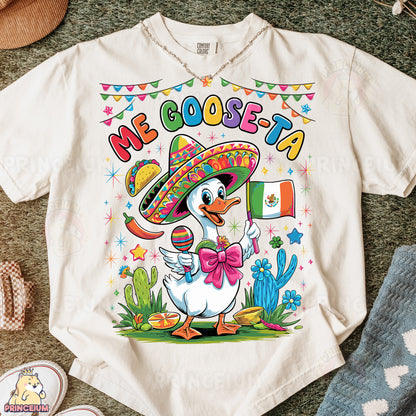 a t - shirt with a duck wearing a sombrero