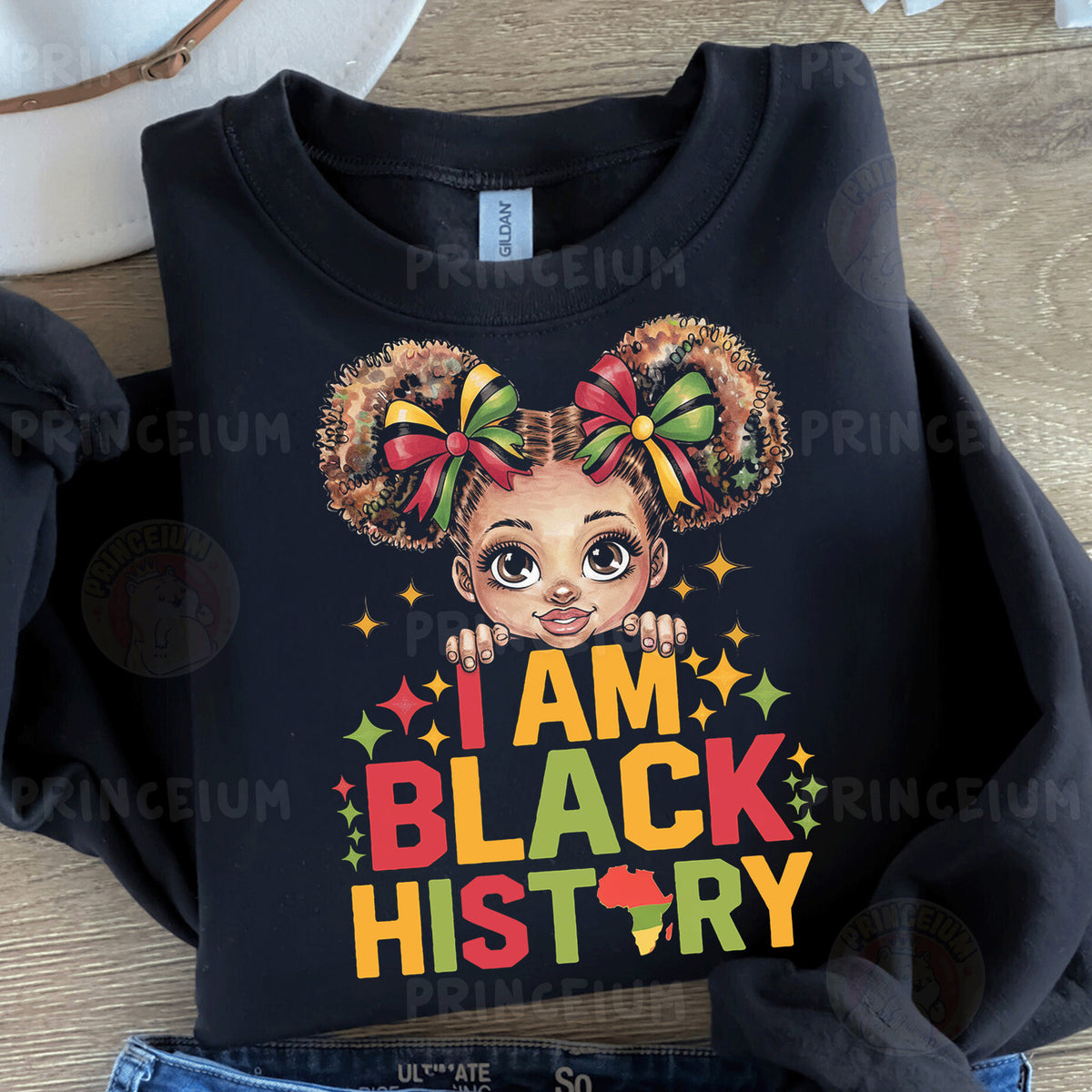 a t - shirt with a picture of a girl with a bow on her head