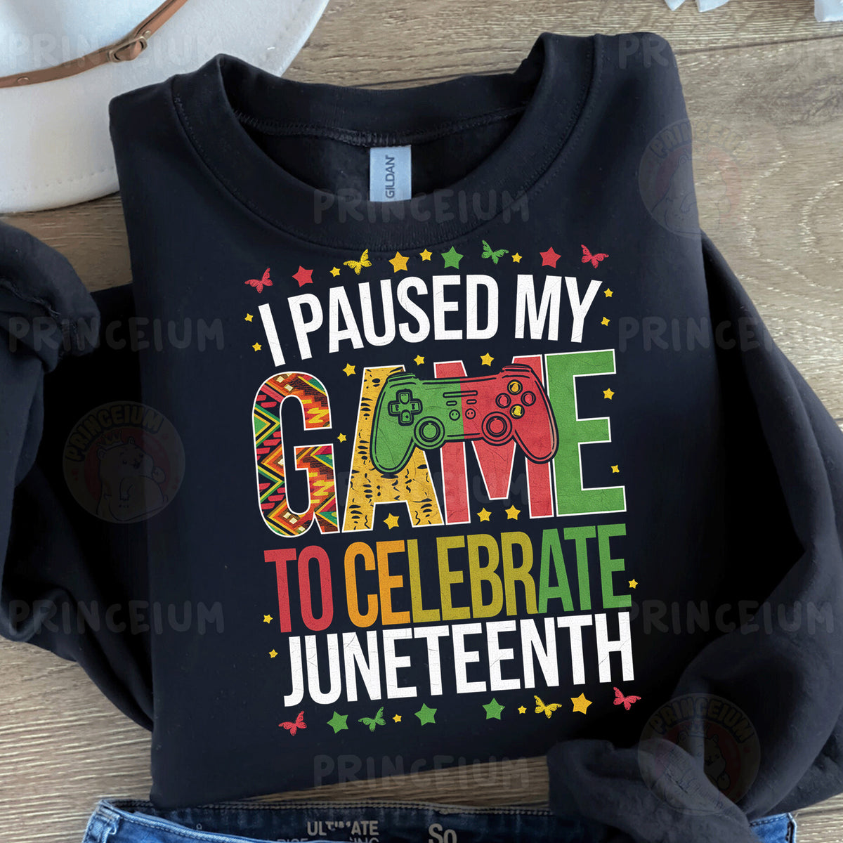 a t - shirt that says i paused my game to celebrate juneteent