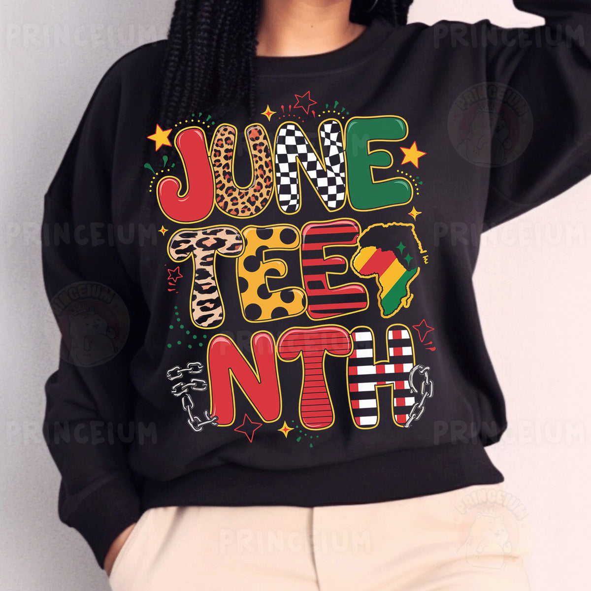 a woman with braids wearing a black sweatshirt
