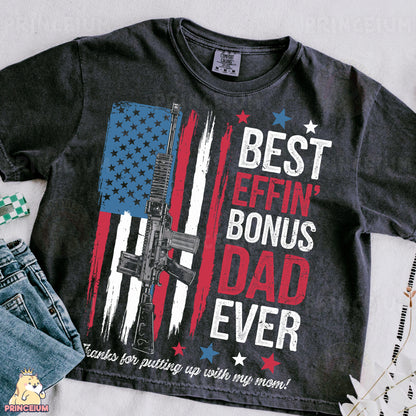 a t - shirt with the words best effinn's bonds dad ever