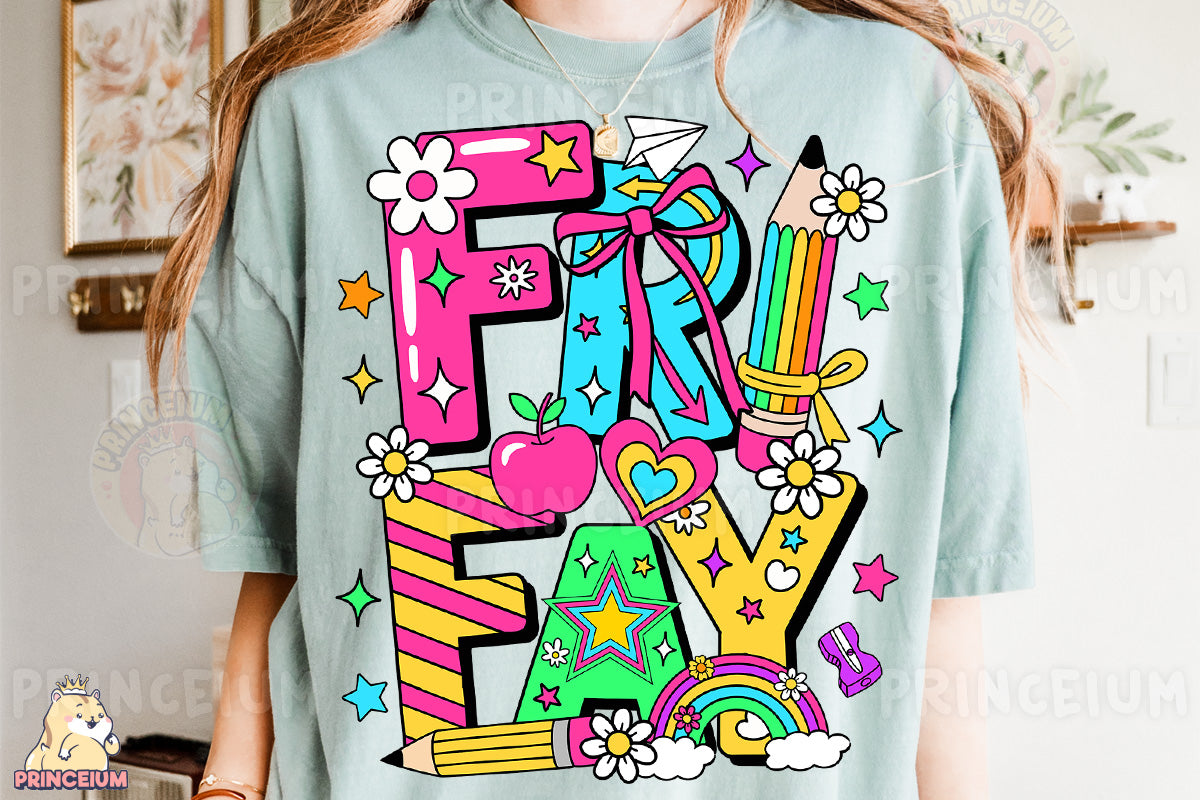 a girl wearing a t - shirt that says far day