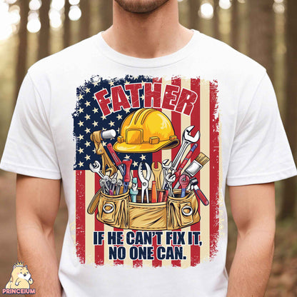 a man wearing a t - shirt with a picture of a construction worker