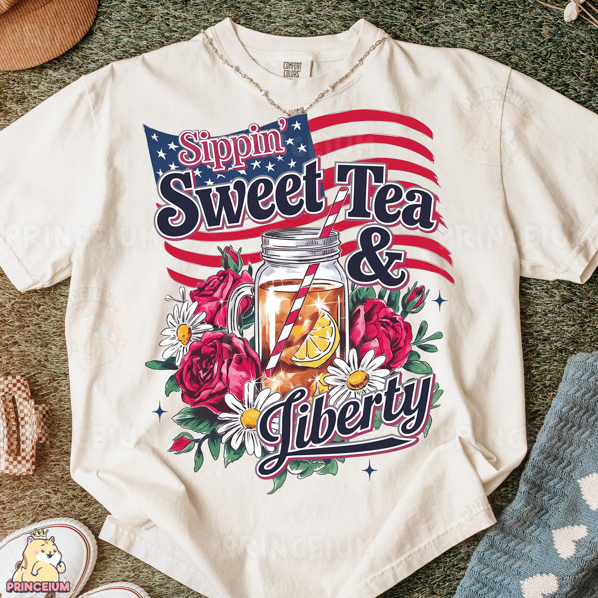 a t - shirt that says sweet tea and liberty