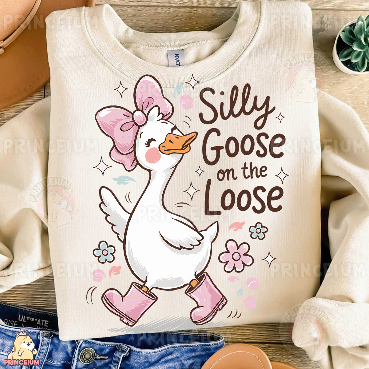 a t - shirt that says silly goose on the loose