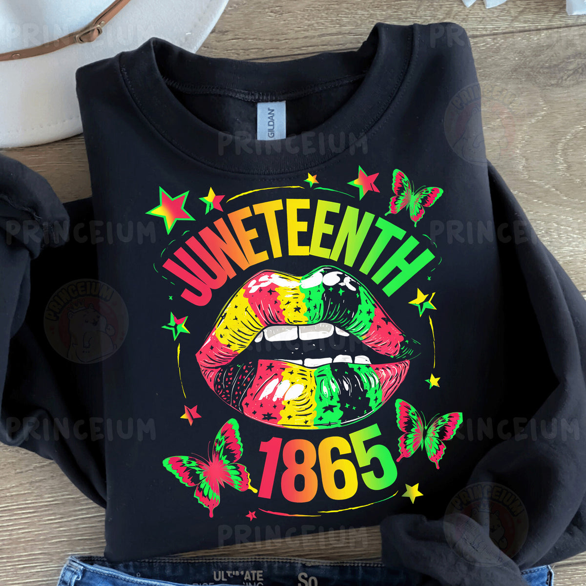 a black t - shirt with the words juneteeth on it