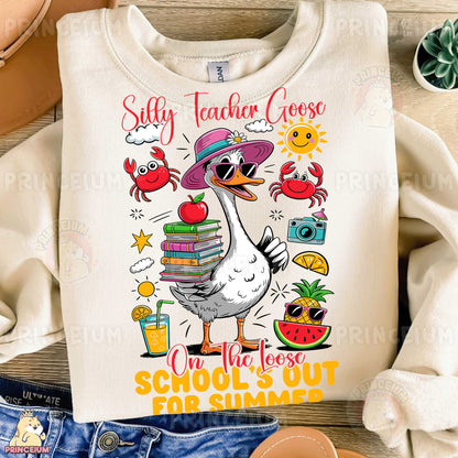 a t - shirt with an image of a goose wearing a hat