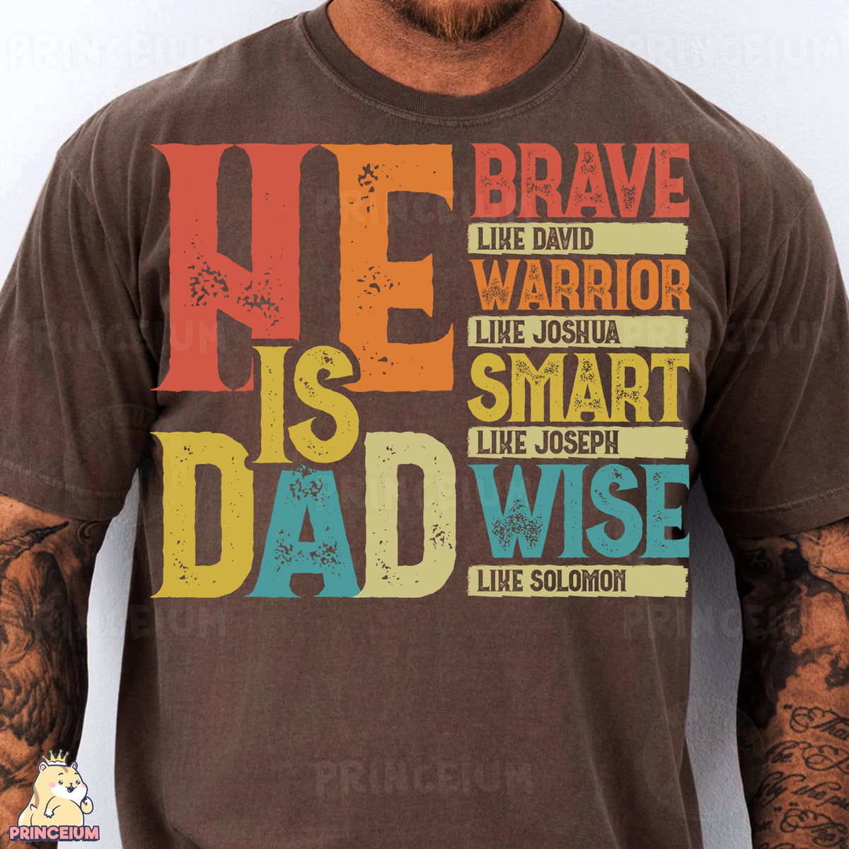 a man wearing a t - shirt that says he is a hero