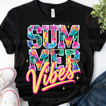 a t - shirt with the words summer vibes printed on it
