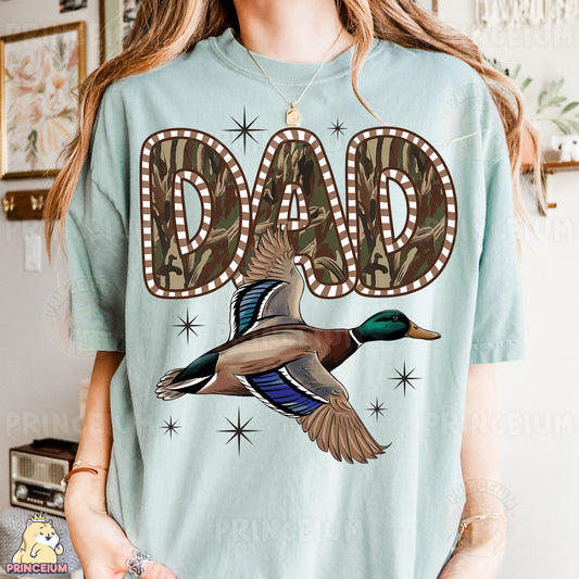 a woman wearing a t - shirt with a duck on it