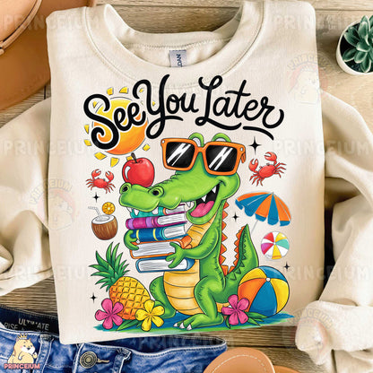 a t - shirt that says see you later on it