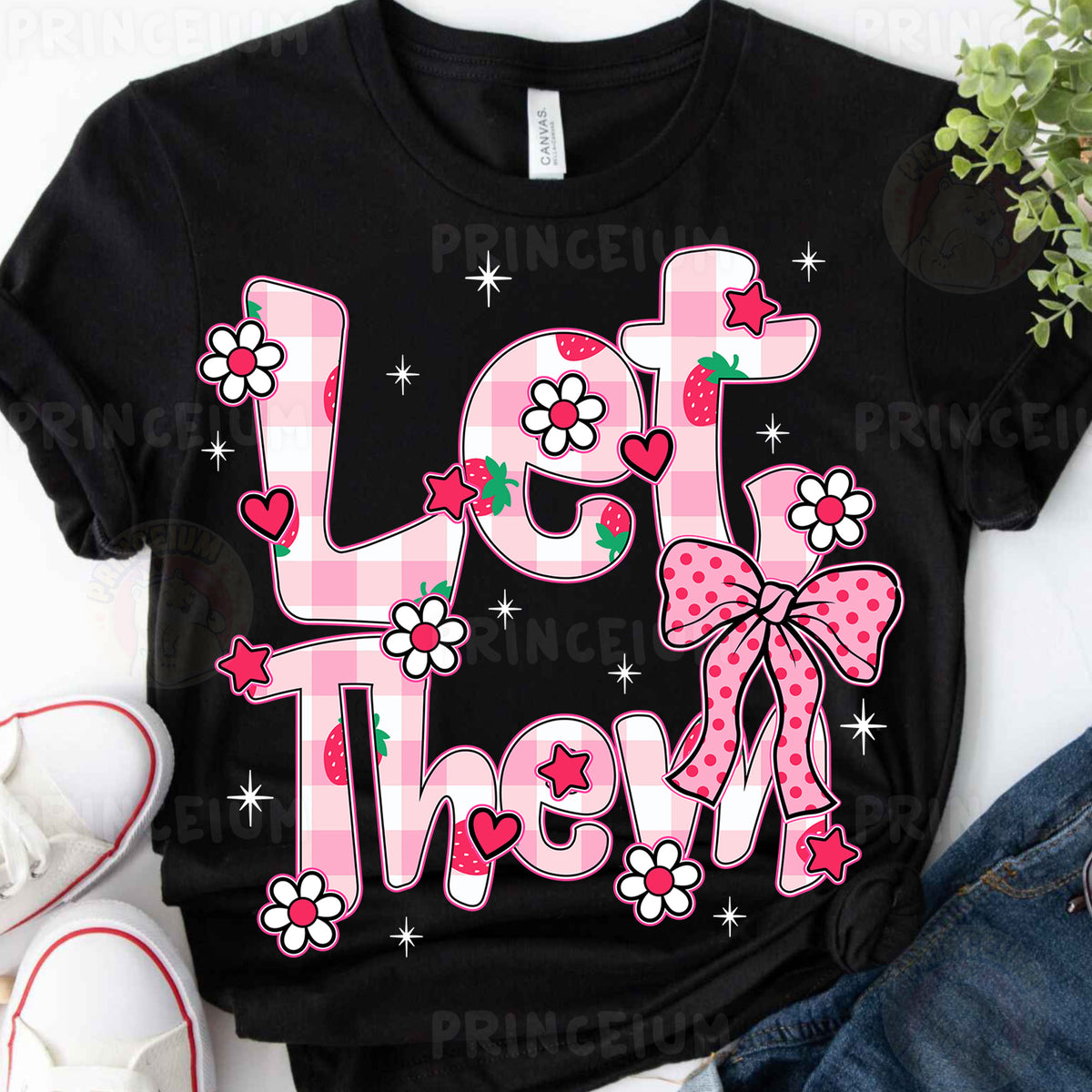 a t - shirt with the words let them bow on it