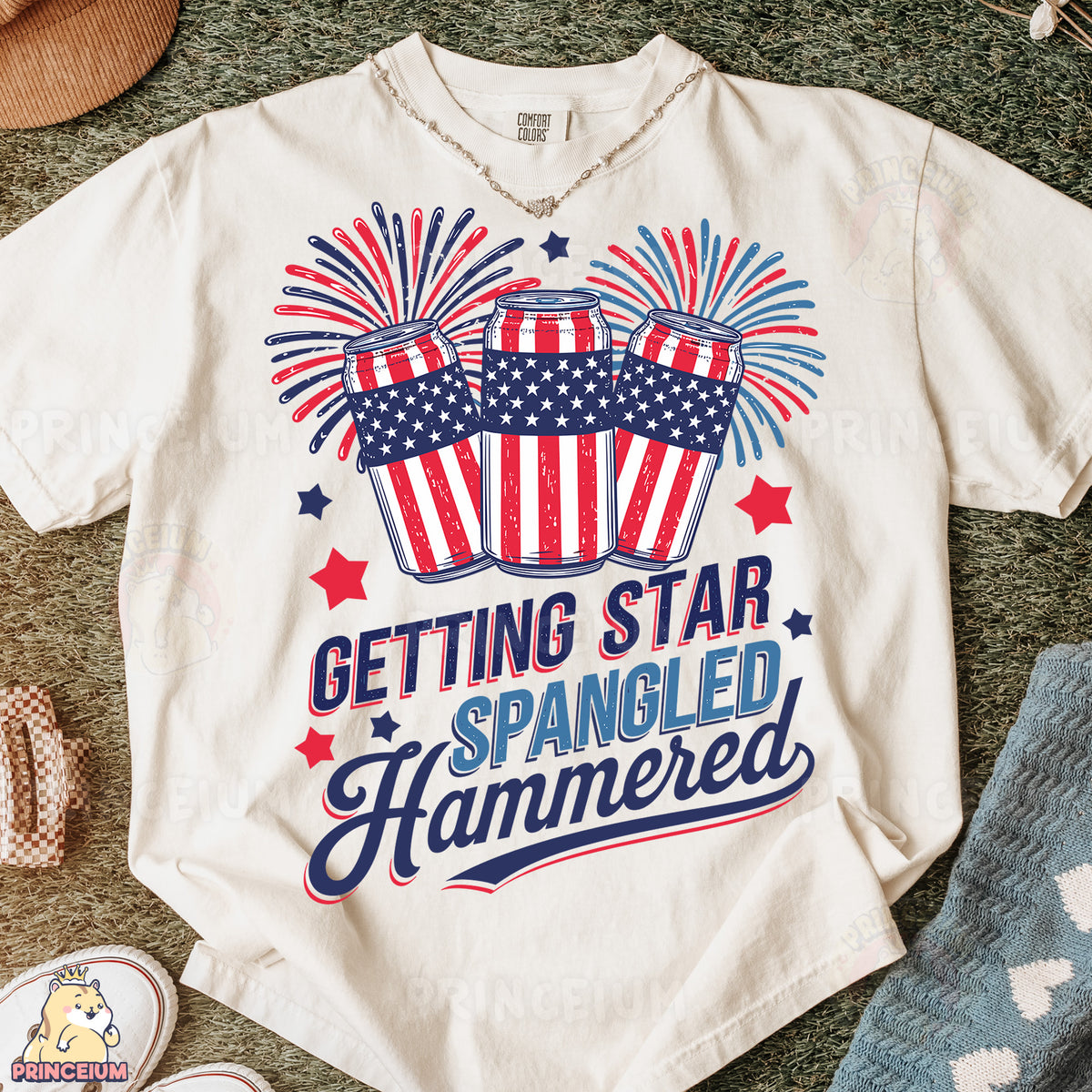 a t - shirt that says getting star spangled hammered