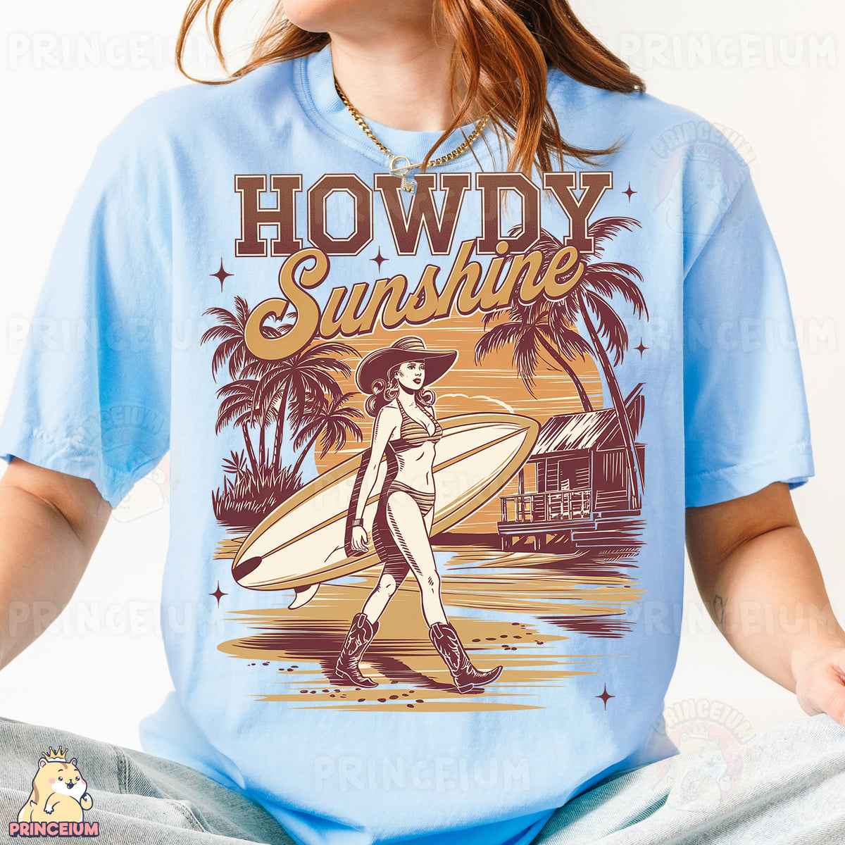 a woman in a blue shirt is holding a surfboard