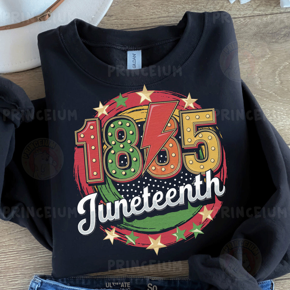 a black shirt with the number sixty five printed on it