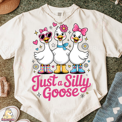 a t - shirt that says just a silly goose